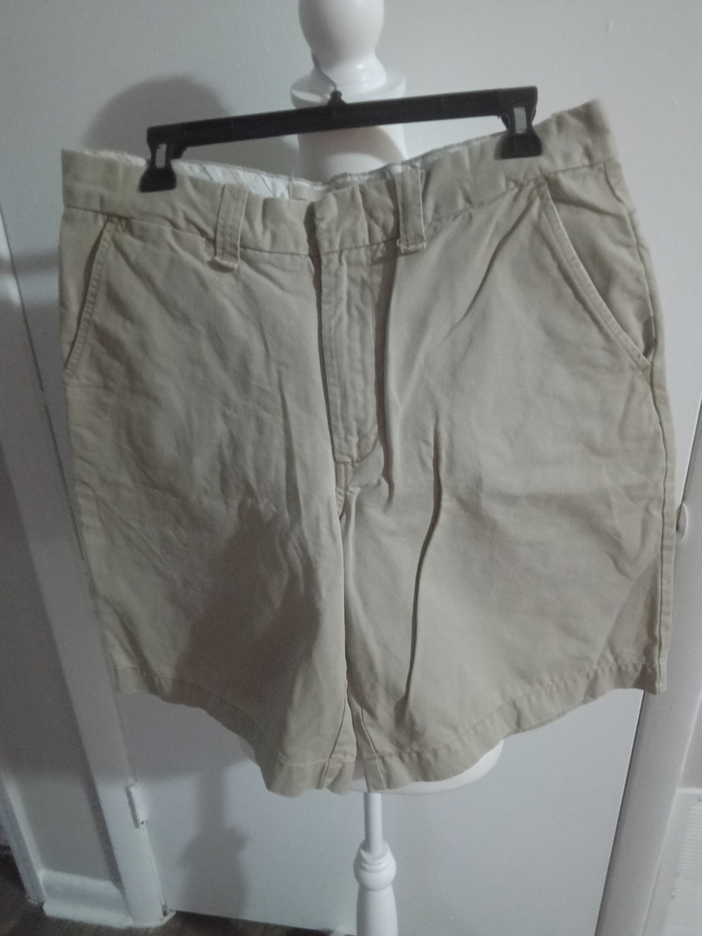Old Navy Cream and Light Blue Striped Waistband Shorts
